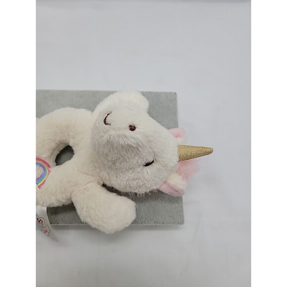 Spark Create Imagine Unicorn Plush Baby Rattle Lovey Toy Nursery Stuffed Animal - Picture 10 of 16